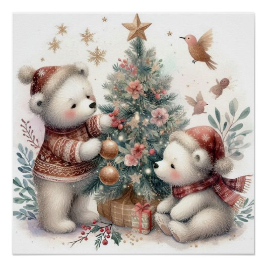 Beer kerst 1 perfect poster (Voorkant)