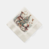 Beer kerst 1 servet (Hoek)