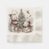 Beer kerst 1 servet (Voorkant)