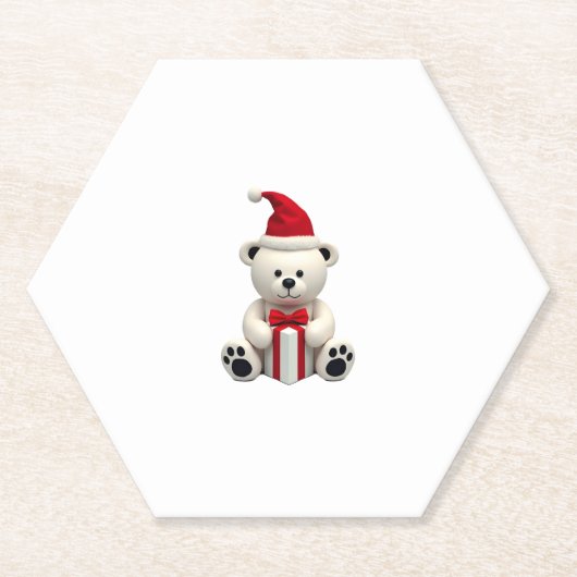 Beer Kerst (2) Kartonnen Onderzetters (Voorkant)