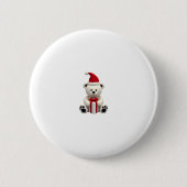 Beer Kerst (2) Ronde Button 5,7 Cm (Voorkant)