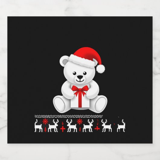 Beer Kerst (2) Sparkling Wijnetiket (Enkel label)