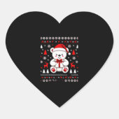 Beer Kerst (3) Hart Sticker (Voorkant)