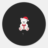 Beer Kerst (3) Ronde Sticker (Voorkant)