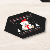 Beer Kerst (4) Kartonnen Onderzetters (Schuin)