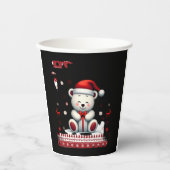 Beer Kerst (4) Papieren Bekers (Voorkant)