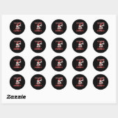 Beer Kerst (5) Ronde Sticker (Vel)