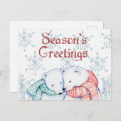 Beer kerst briefkaart (Voorkant / Achterkant)