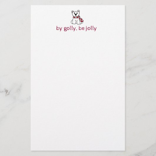 Beer kerst briefpapier (Voorkant)