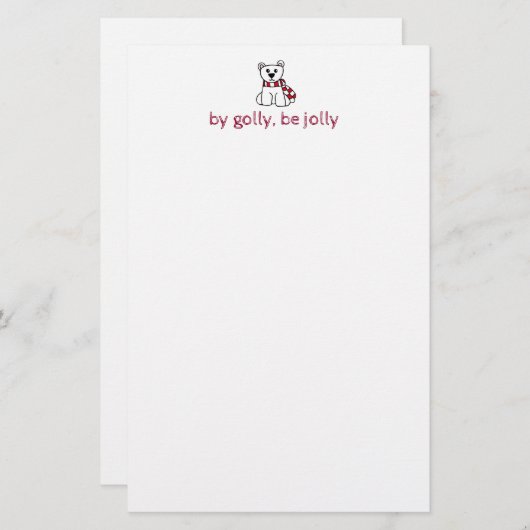 Beer kerst briefpapier (Voorkant / Achterkant)