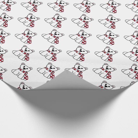 Beer kerst cadeaupapier (Hoek)