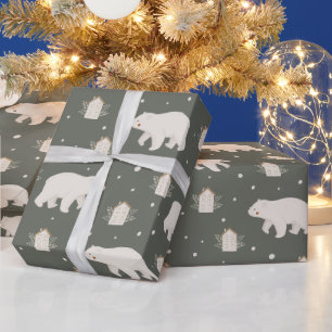 Beer kerst cadeaupapier