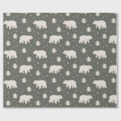 Beer kerst cadeaupapier (Vlak)