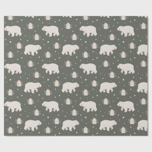 Beer kerst cadeaupapier (Vlak)