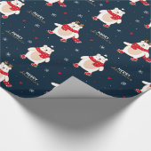 Beer kerst cadeaupapier (Hoek)