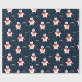 Beer kerst cadeaupapier (Vlak)