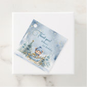 Beer Kerst Eerste Verjaardag Winter Bedankjes Labels (In situ)