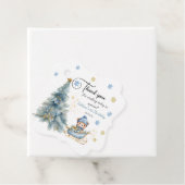 Beer Kerst Eerste Verjaardag Winter Bedankjes Labels (In situ)