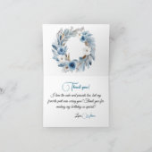 Beer Kerst Eerste Verjaardag Winter Bedankkaart (Binnen)