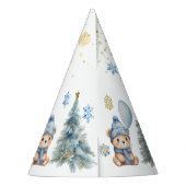 Beer Kerst Eerste Verjaardag Winter Feesthoedjes (Achterkant)