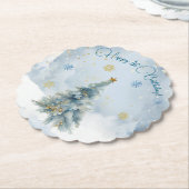 Beer Kerst Eerste Verjaardag Winter Kartonnen Onderzetters (Gekanteld)