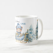 Beer Kerst Eerste Verjaardag Winter Koffiemok (Voorkant rechts)