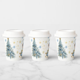 Beer Kerst Eerste Verjaardag Winter Papieren Bekers