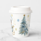 Beer Kerst Eerste Verjaardag Winter Papieren Bekers (Achterkant)