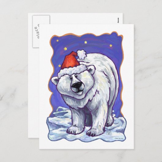 Beer kerst feestdagenkaart (Voorkant / Achterkant)