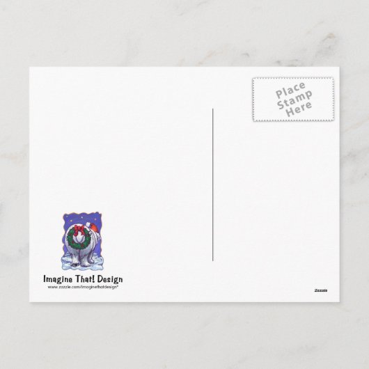 Beer kerst feestdagenkaart (Achterkant)