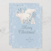 Beer kerst feestdagenkaart (Voorkant / Achterkant)