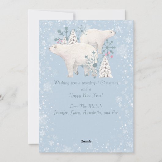 Beer kerst feestdagenkaart (Achterkant)