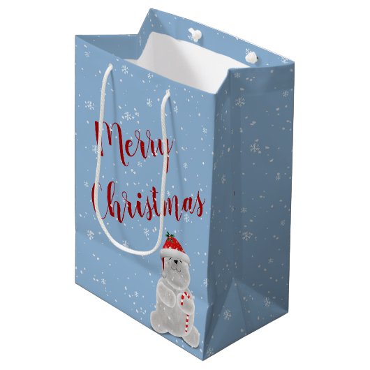 Beer kerst medium cadeauzakje (Voorkant Gekanteld)