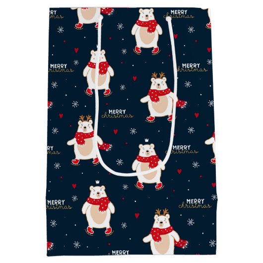 Beer kerst medium cadeauzakje (Achterkant)