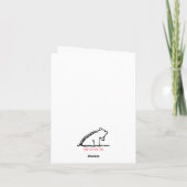 Beer kerst met omgevouwen Wenskaart Kaart (Achterkant)