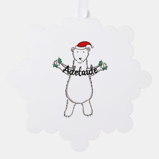 Beer kerst ornament kaart (Voorkant)