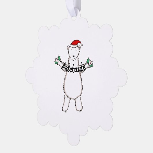 Beer kerst ornament kaart (Links)