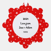 Beer kerst ornament kaart (Achterkant)