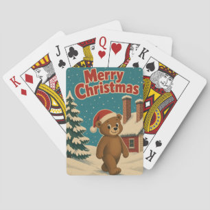 Beer Kerst Rij Dier Kerstmis Pokerkaarten