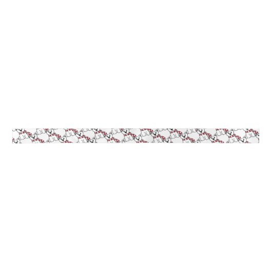 Beer kerst satijnen lint (Voorkant)