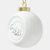 Beer kerstbal keramische bal ornament (Rechts)