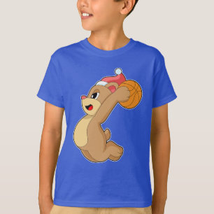 Beer kerstbasketbal t-shirt