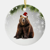 Beer kerstcadeaus voor Beer Lover volwassen Kind Keramisch Ornament (Voorkant)