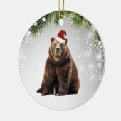 Beer kerstcadeaus voor Beer Lover volwassen Kind Keramisch Ornament (Links)