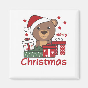 Beer kerstcadeautjes Beren Magneet