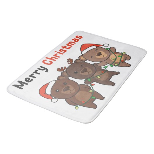 Beer kerstdieren Beren Kerst-kerst Badmat (Gekanteld)