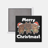 Beer kerstdieren Beren Kerst-kerst Magneet (Voorkant / Achterkant)