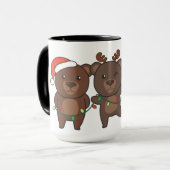 Beer kerstkerstdieren Mok Beren (Voorkant links)