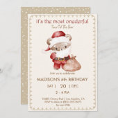 Beer Kerstman Kerstdag Kaart (Voorkant / Achterkant)