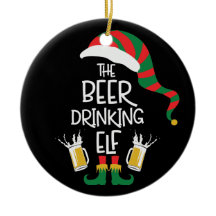 Beer Kerstmis Elf Funny Typography Holiday